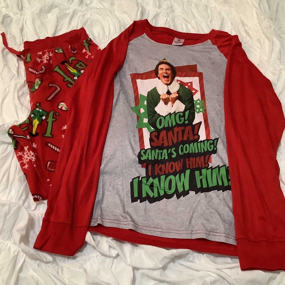 ‘Elf’ Fleece Christmas PJ’s